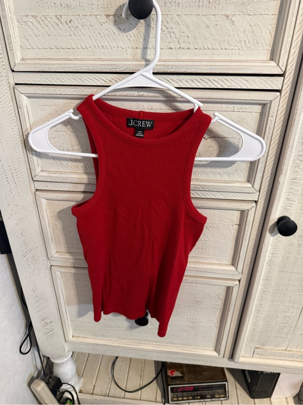 J. Crew Ribbed Red Sleeveless Tank